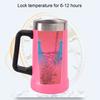 700ML Beer Stein Double Wall Insulation Stainless Steel Coffee Mug Thermal Tumbler for Hot Cold Drinks Big Grip Shatterproof Adventure Drinking Cup