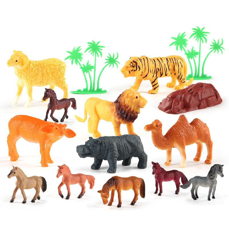Реалистичный набор фигурок животных из ПВХ с 9 лесными животными для декора фермы