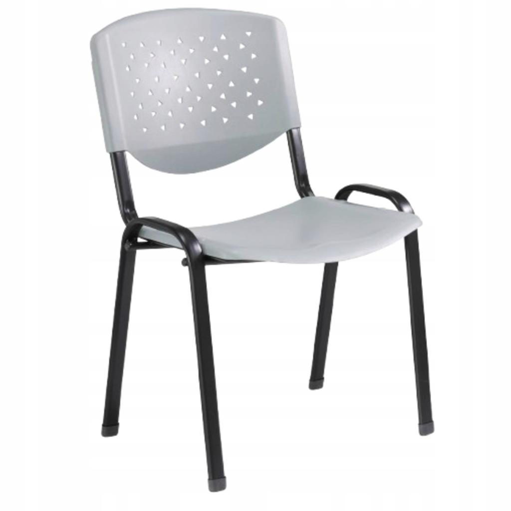 Gray metal stackable conference chair with Furnitex certificate