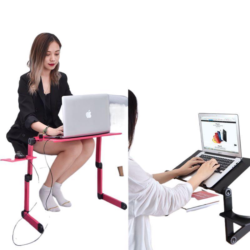 Регулируемая складная подставка для ноутбука с теплоотводом для использования у кровати