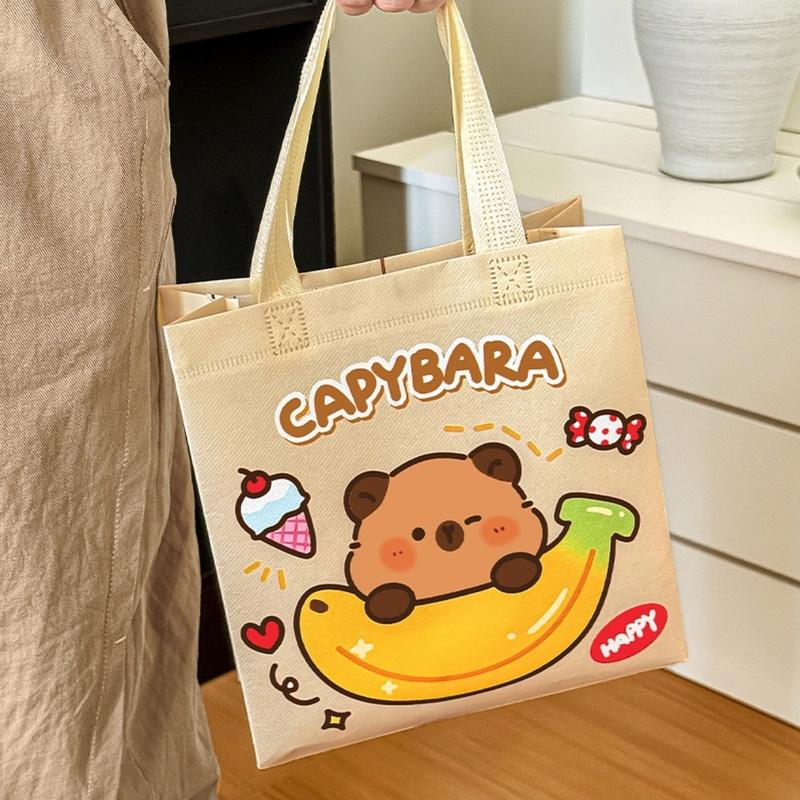 10X Kapibala  Handbag - Cute Cartoon Dolphin Design Non-Woven Eco-Friendly Gift Packaging Bag for Birthday Companions