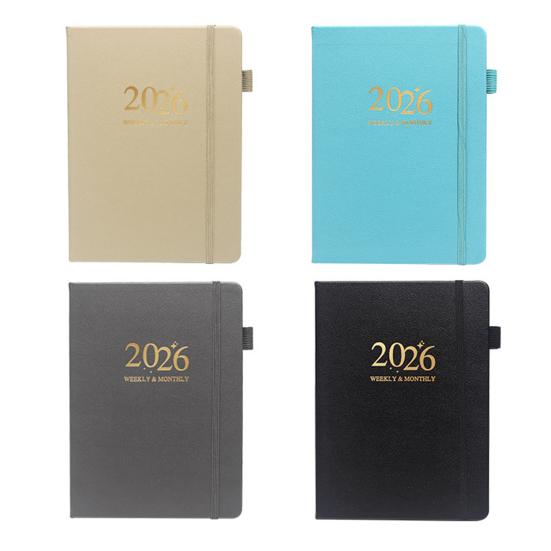 Планировщик 2026 года Блокнот А5 144 листа Твердый переплет Ежедневник Календарь Многофункциональный Расписание для баланса работы и личной жизни для путешествий, колледжа, дома