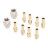 10PCS Drill Chuck Collet Set Brass Electric Drill Keyless Bit Collet Chuck Fast Change Adapter Tool for Replacement