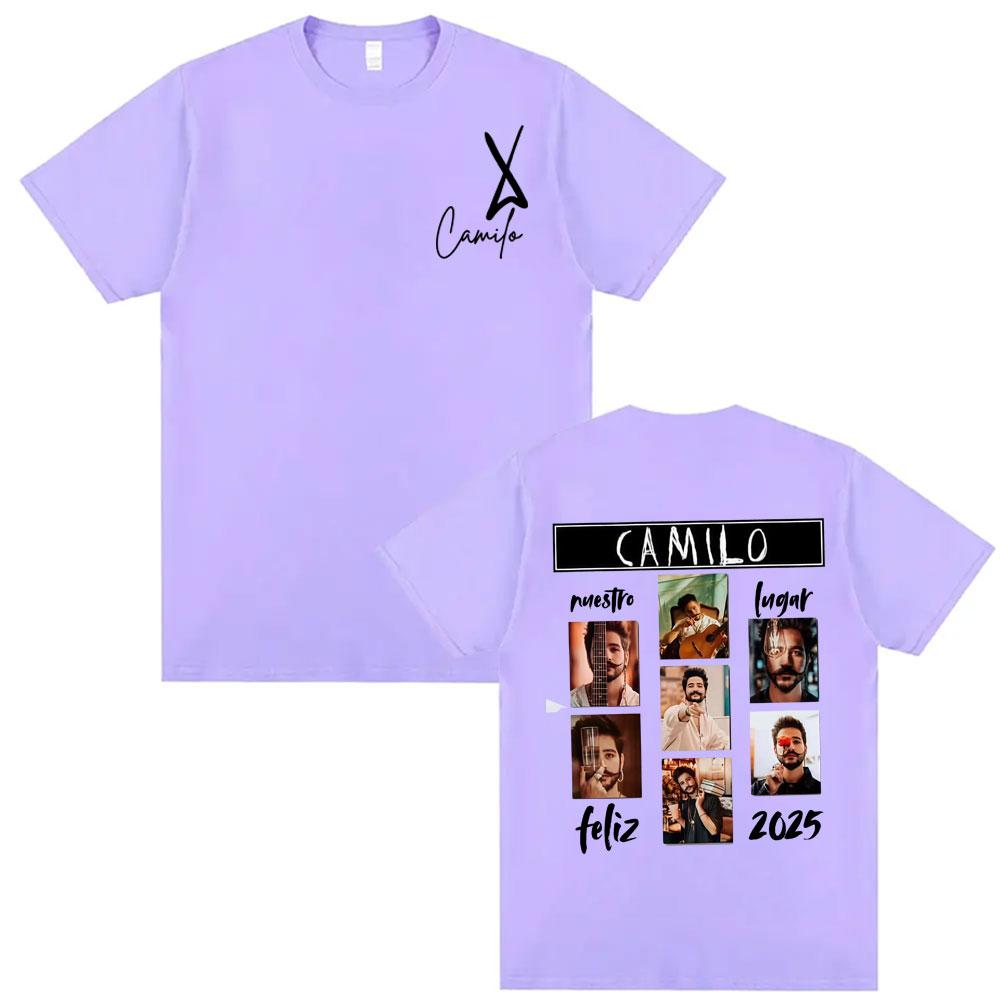 Singer Camilo La Tribu Album 2025 Cover T Shirts Unisex Women Vintage Hip Hop Trending Tshirt Oversized Loose Short Sleeve T Shirt