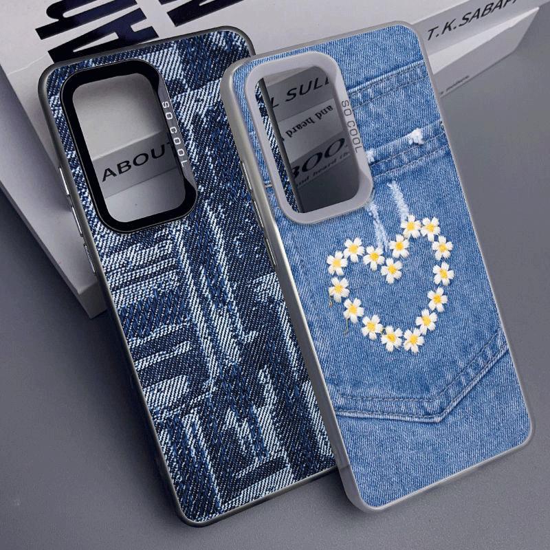 Retro Denim Pattern Soft Phone Case for Samsung A17 A16 A15 A14 A13 A57 A56 A55 A54 A53 A37 A36 A35 A34 A33 A26 A25 A24 A23 A52
