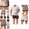 Men's Gym Sports Training Shorts With Breathable Mesh And Zippered Pockets
