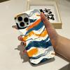 Color oil painting wavy iphone12 matte film mobile phone case apple 17promax anti-drop mobile phone case