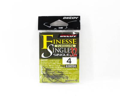 Decoy Одинарный 32 Finesse Одинарный крючок Размер 4 (6096)