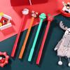 Santa Claus & Reindeer Christmas Gel Pen - Black Ink, Creative Water-Based Stationery for Students
