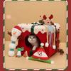 Christmas Box Nest Winter Warmth Dog Nest Removable and Washable Cat Nest Fully Enclosed Cat House Villa Pet Supplies