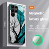 Красивый горячий чехол для телефона с дизайном дерева для Samsung S26 S25 S24 S23 S22 S21 S20 Plus Ultra, стеклянный магнитный чехол
