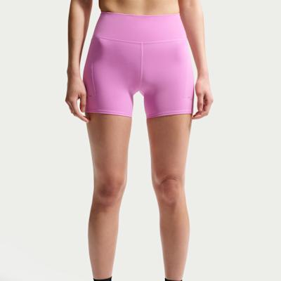 Nike Женские короткие облегающие шорты для бега Swift с высокой талией, 4 дюйма, с карманами