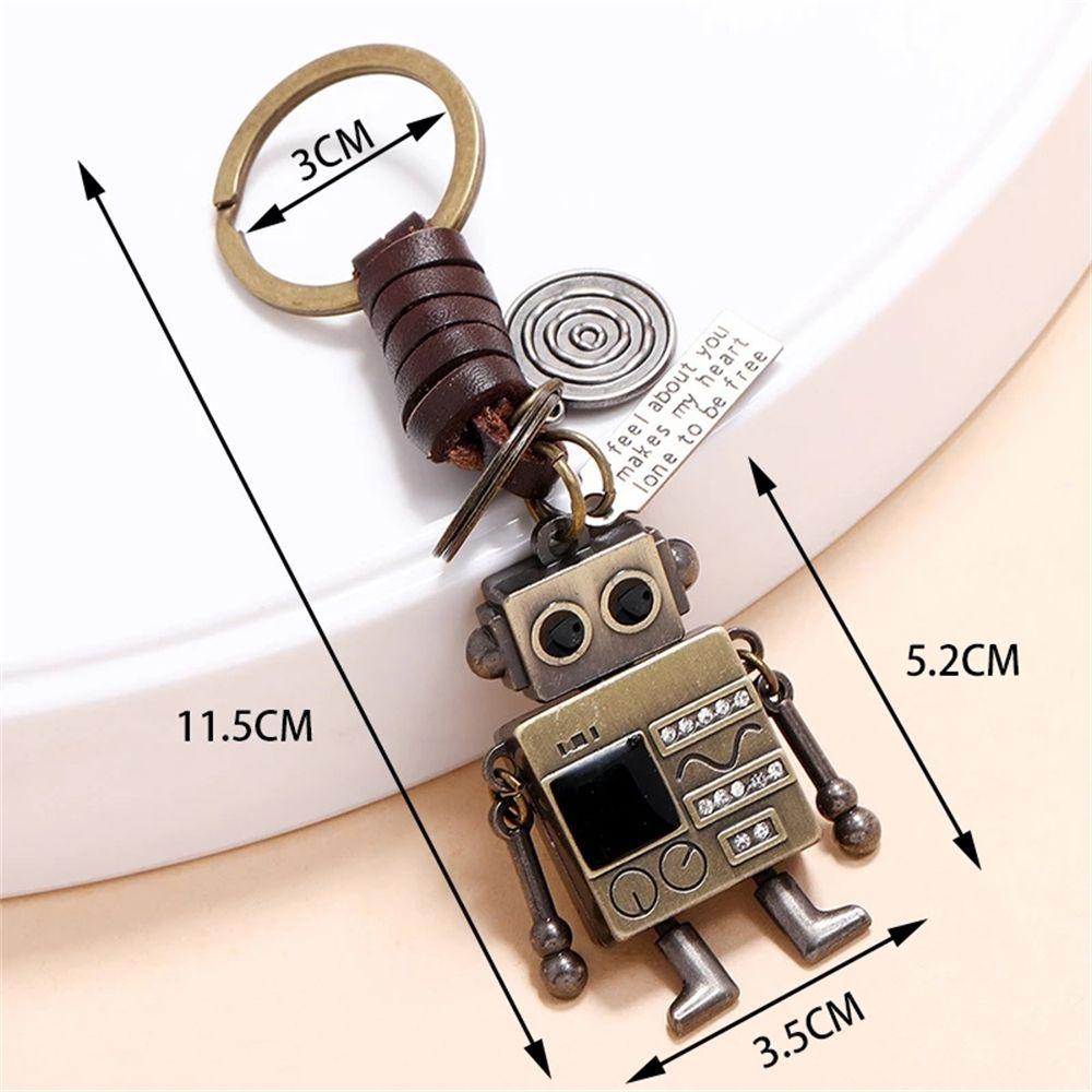Аксессуары Подвеска Реквизит Ювелирные изделия Подарки Сумка Подвеска Робот Брелок Подвижный Бронзовый Робот Брелки