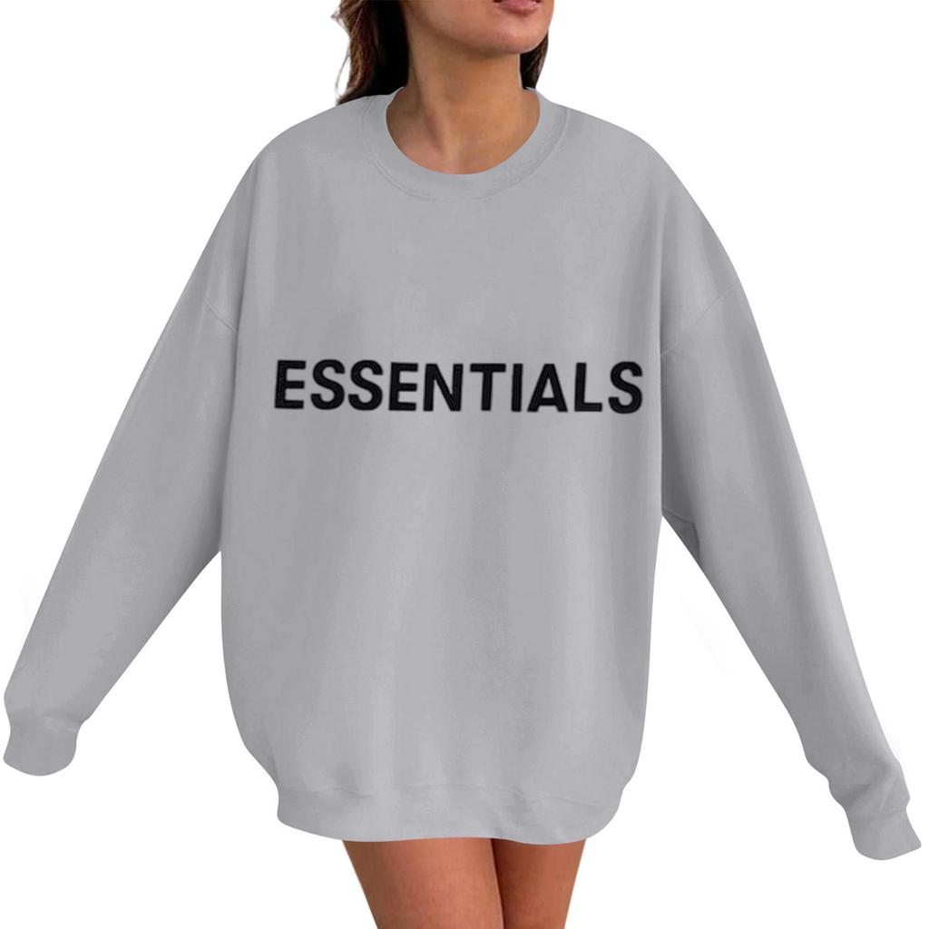 Унисекс Принт Круглый вырез Длинный рукав Свободный крой Длинный рукав Повседневный Длинный рукав Топ Толстовка