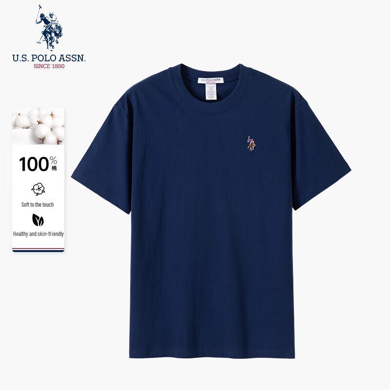 U.S. Polo Assn. Мужская футболка с коротким рукавом из 100% хлопка, плотная