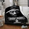 2pac Customize Your Name Blanket Cozy Personalized Blanket Comfortable Throw For Couch Living Room Office Bedding Ideal for All Seasons
