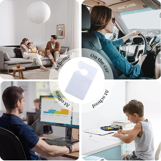 IHOTDER 6PCS Parking Permit Holder,Clear Card Holder Parking Passes Hanging for Car,Universal Parking Permit Hang Tag Car Interior Accessories for