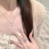 Серебряное ожерелье S925 с муассанитом «Галактика» и цепочкой с цирконами - Женский кулон 1 карат, сверкающий, идеальный рождественский подарок