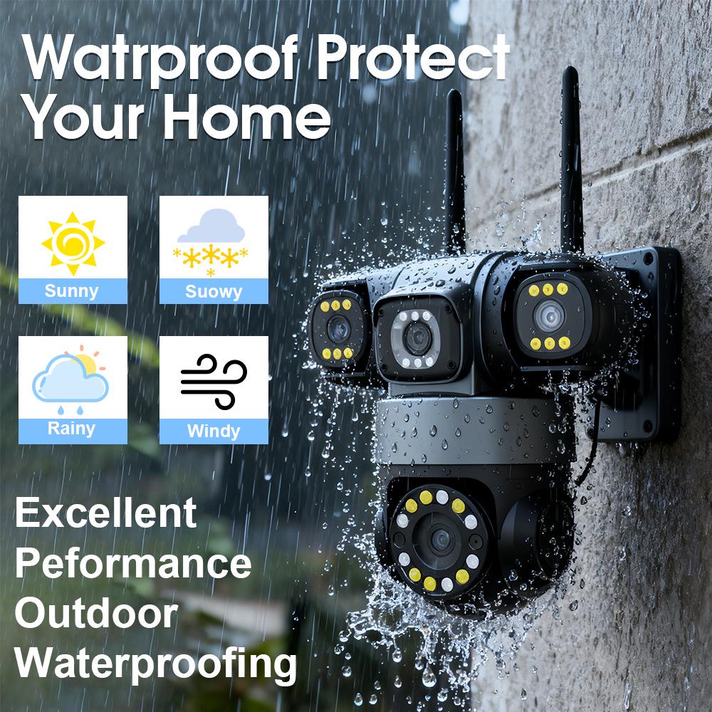 YOOSEE Wireless Triple-Lens HD Night Vision Surveillance Camera