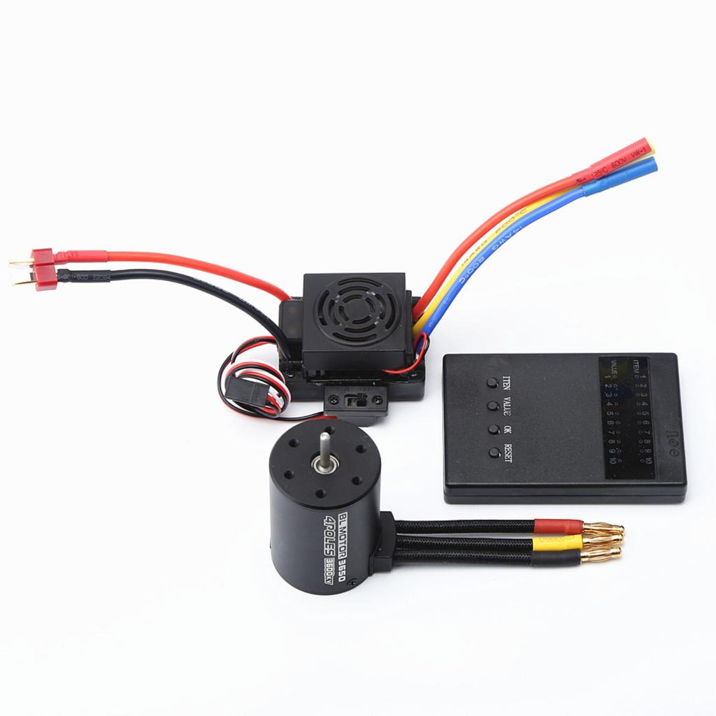 Бесщеточный двигатель 3650 4500KV с 60A ESC и картой программатора, комбинированная замена для HSP HPI Wltoys