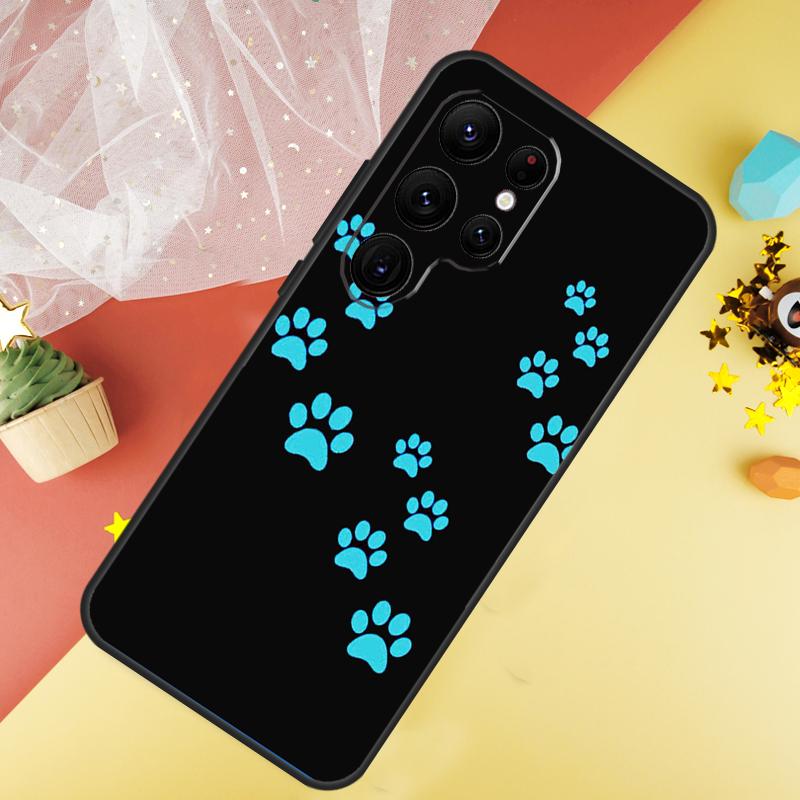 Чехол с дизайном лапки кошки и собаки для Samsung Galaxy S23 Ultra S24 S22 S20 S21 FE Note 10 20 Ultra S8 S9 S10 Plus
