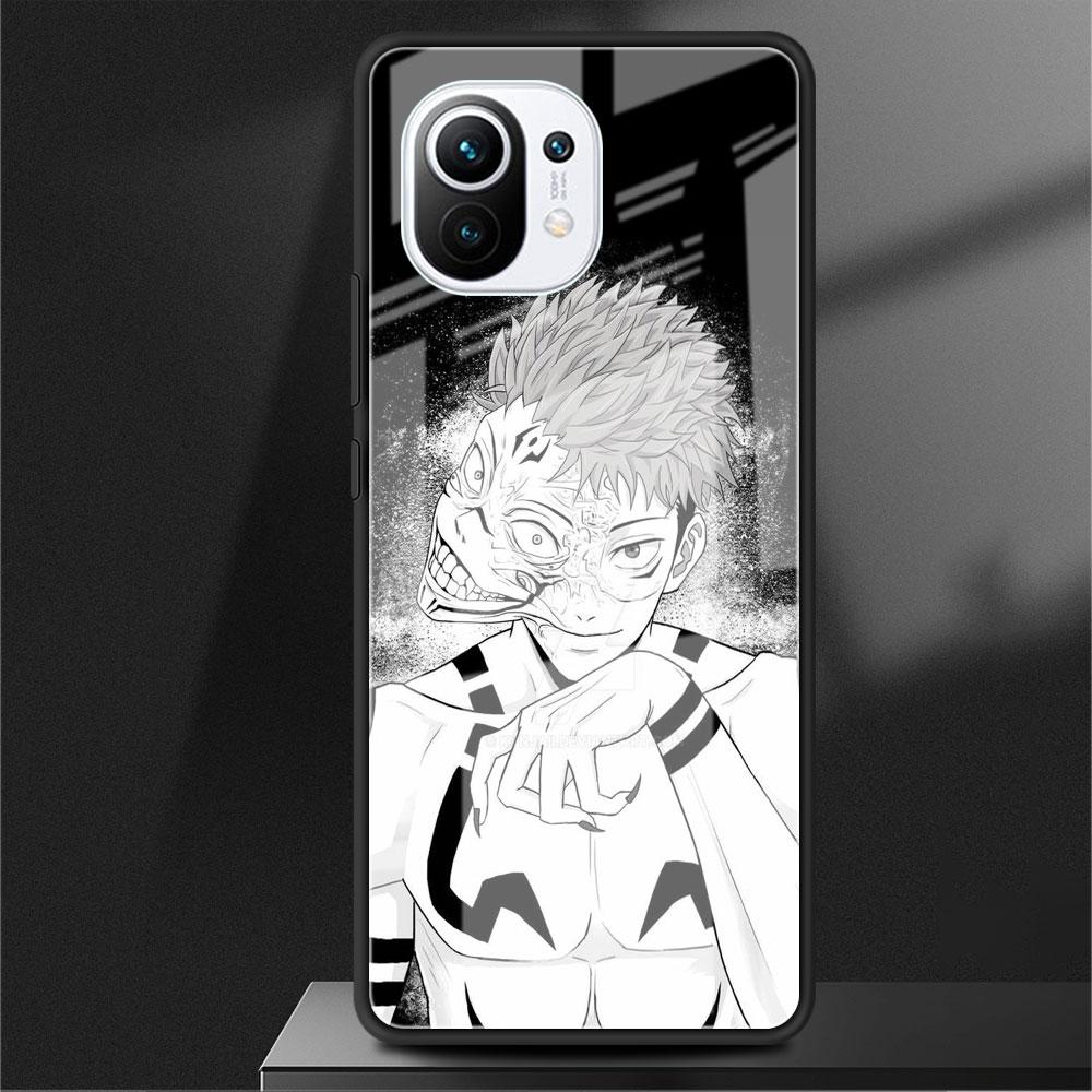 Чехол для телефона Jujutsu Kaisen Anime Glass для Xiaomi Poco X3 NFC 11 Lite 11T F3 M3 для Redmi Note 11 10 9 8 Pro 10S 9S 9A 9C