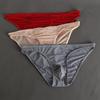 Men Summer Briefs 3D U-convex Low-rise U-convex Thin Panties Solid Color Three-dimensional Pouch Underwear