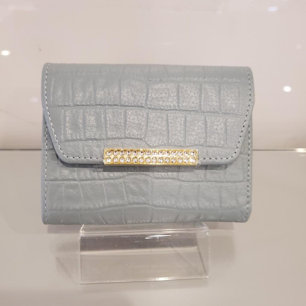 Moncross 9165BL-AW Cubic Point Women's Cowhide Half Wallet