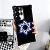 Чехол для телефона David Jewish Star Symbol Plating для Samsung Galaxy S24 S25 FE S26 Edge S23 Ultra S22 S21 Plus S20 Защита от падения Airbag