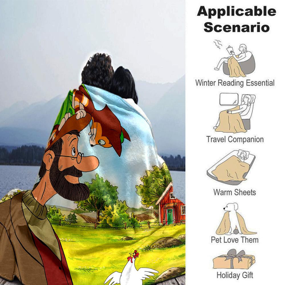 Farmer'S Hat Adventure Flannel Blanket Super Soft Warm Cozy Blanket For Sofa Bed Office Travel Allseason Home Decor Gift