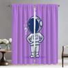 Astronaut Cartoon Kitchen Curtains for Living Room Curtain Tulle for Bedroom Halloween Decoration Curtains 2 Pieces Shades Child