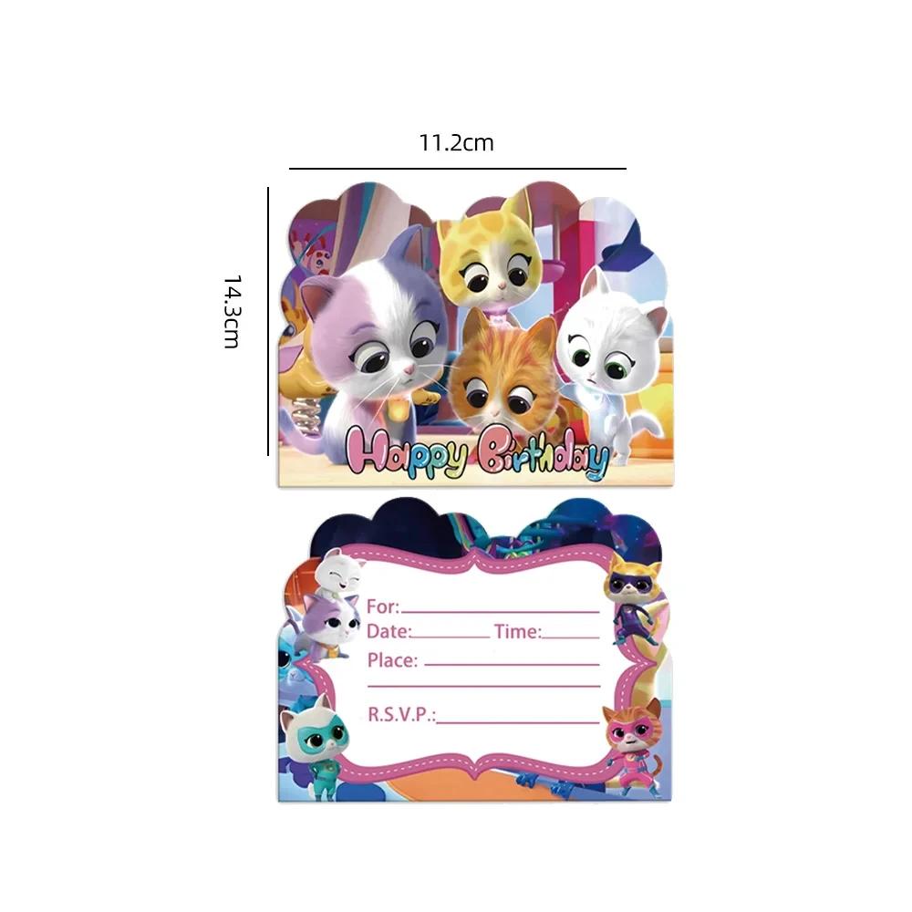 Superkitties Birthday Balloons Party Decorations Napkins Cake Topper Party Supplies Baby Shower Child Birthday Party Favors