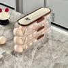 Household Automatic Scrolling Egg Rack Holder Refrigerator Organizer  Kitchen Dedicated