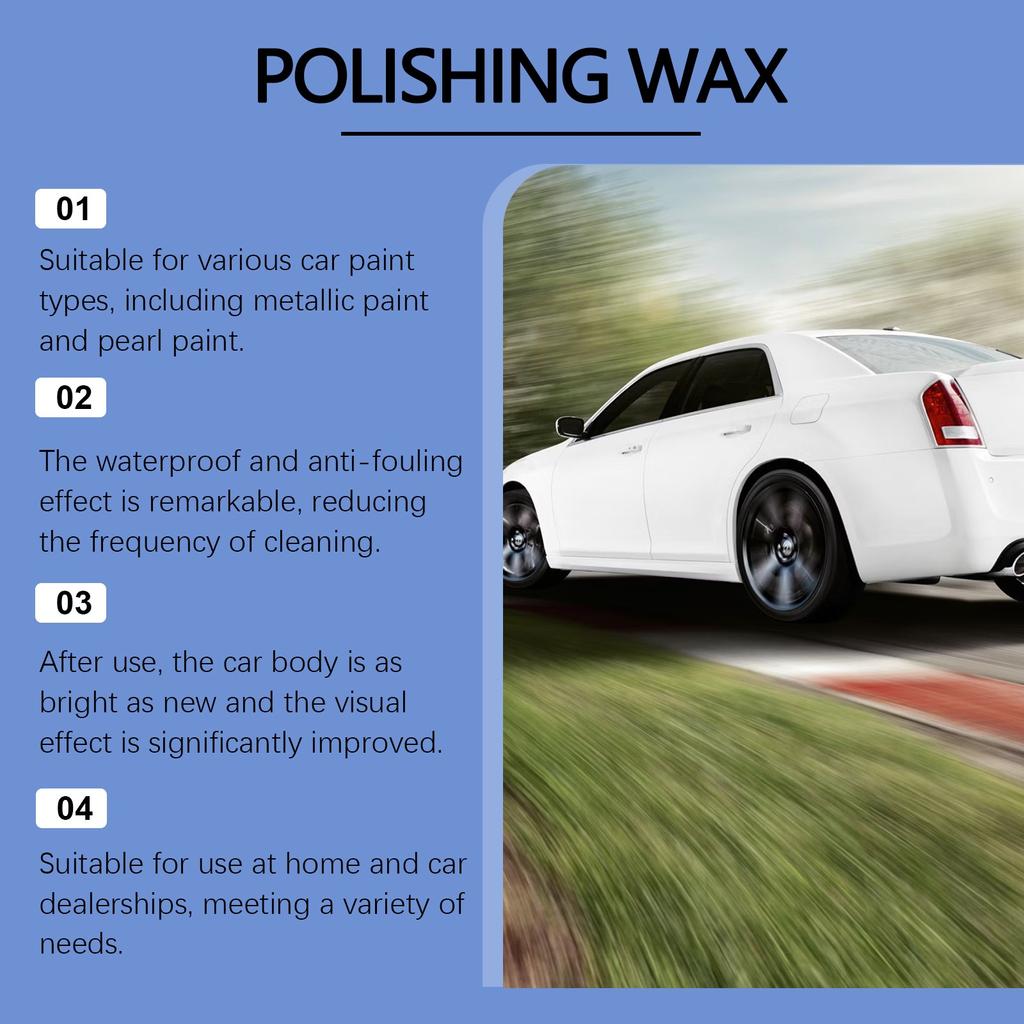 Polishing Wax,Car Bright Polishing Wax,Car Polish,Car Maintenance Polishing Wax Car Paint Polishing Maintenance Glazing Waxing