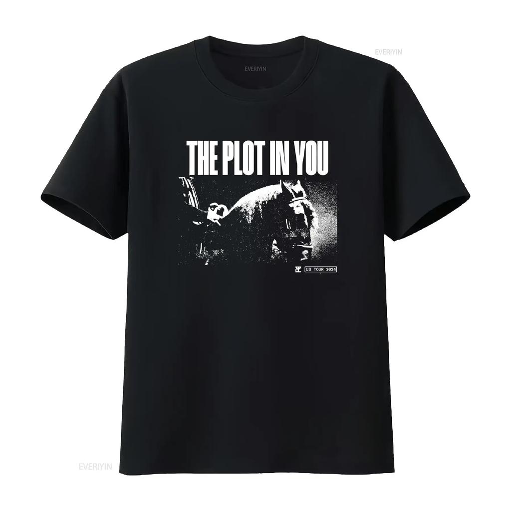 The Plot In You Fall 2024 Tour T Shirt Black S 5xl 1b0263 Vintage Washed Slightly Top For Everyday Wear Streetwear Casual Soft