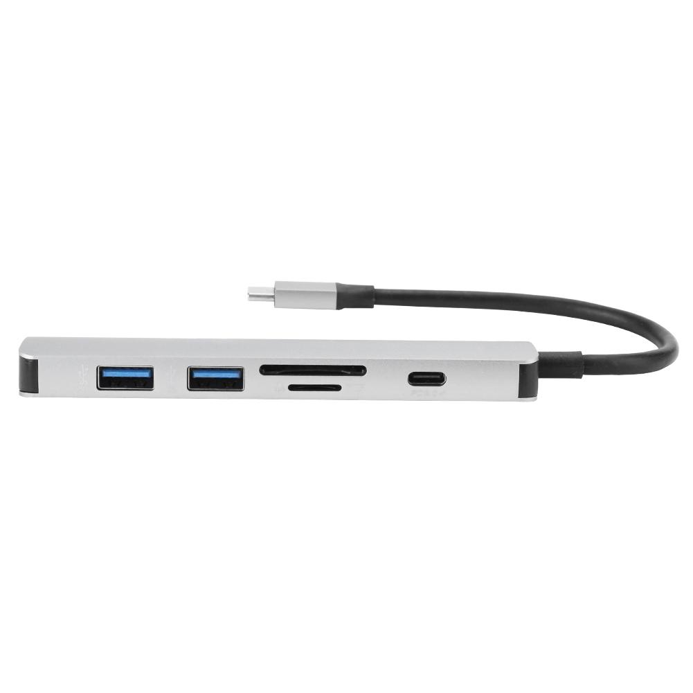Многофункциональная док-станция расширения TypeC 6 в 1 TypeC to HDMI USB3.0PD3.0 с зарядкой