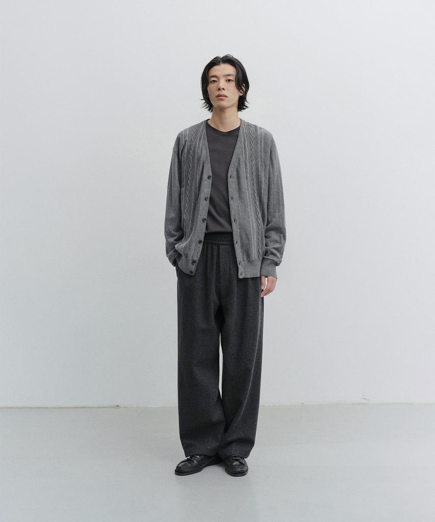 ANOTHER OFFICE Cashmere Banding Easy Pants (Heather Charcoal)