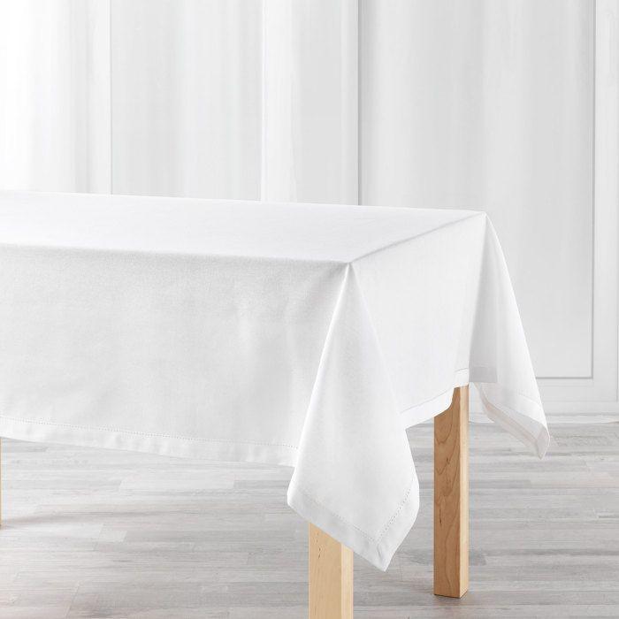 Nappe rectangle 140x240cm Charlines blanc