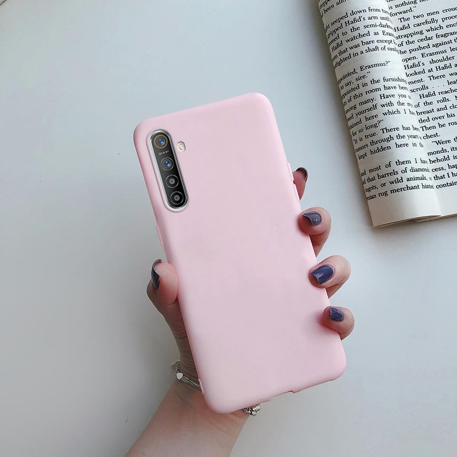 Чехол для OPPO Realme X2 XT Милый Конфетный Цвет Мягкий Силикон ТПУ Матовая Задняя Крышка Для Realme XT X2 X 2 Чехол для Телефона Чехол Бампер