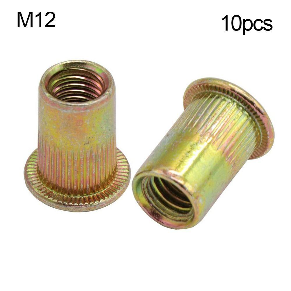 10 шт. заклепка с резьбой из углеродистой стали, заклепочная гайка, вставка, колпачок, заклепка, гайка, плоская головка, заклепочная гайка для дома, сделай сам