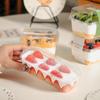 10Pcs Rectangle Plastic Cake Box With Lid Bread Container Cake Packaging Portable Mousse Gift Box Outdoor Tableware