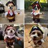 Костюм для питомца на Хэллоуин Веселые маленькие собаки Кошки Костюм пирата Одежда для ролевых игр Одежда для маленьких и средних собак Товары для животных