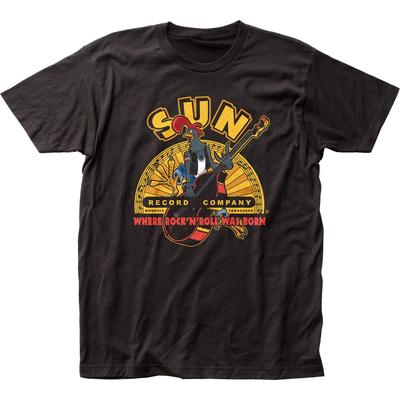 Мужская футболка Sun Records Rooster Рок-н-ролл Классическая футболка группы Новая Черная