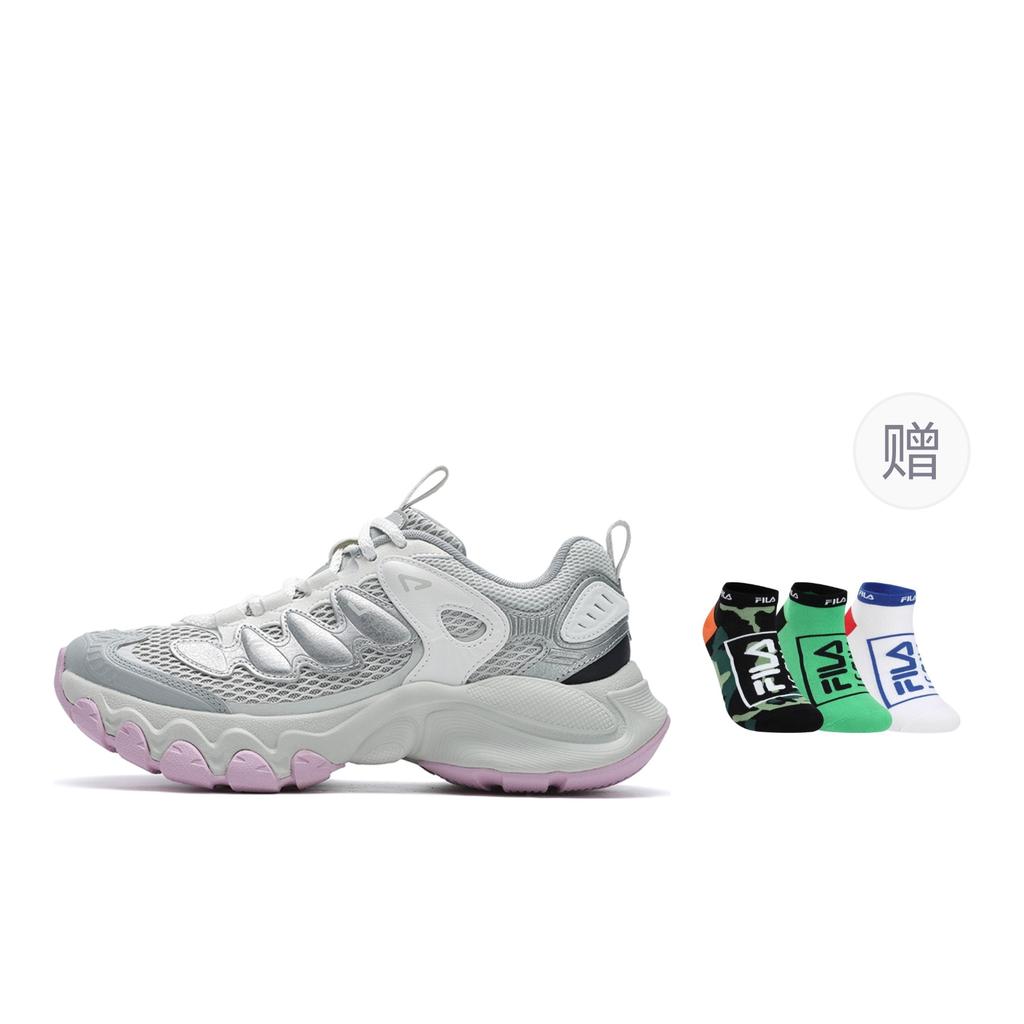 Fila TRUFFLE Тканевая Амортизация Устойчивая к истиранию Дышащая Низкие Кроссовки на толстой подошве Женские Серебристый F12W521112FFB