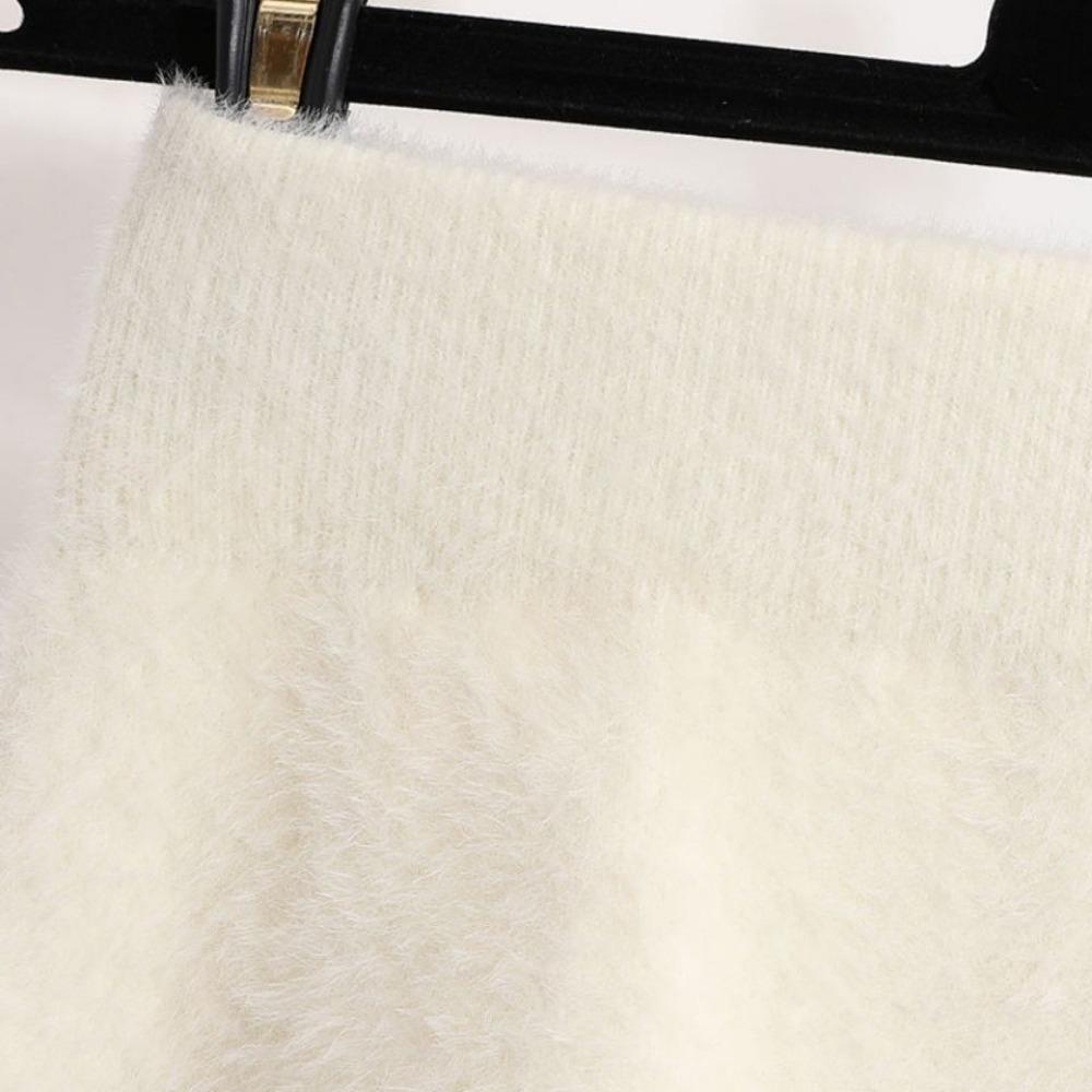 Короткая юбка для женщин на осень и зиму, милая юбка А-силуэта из модного норкового бархата, универсальная, маленькая, с высокой посадкой, облегающая бедра