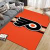 Flyers Hockey Team Football Pattern Soft Area Rug Non Slip Indoor Floor Carpet Sports Decor Mat for Bedroom
