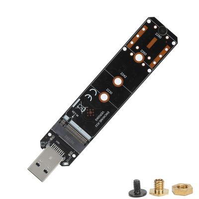 Карта-адаптер USB3.1 на M.2 NVMESATA Pcie Адаптер для порта USB A Адаптер M.2 с двойным протоколом (Нет