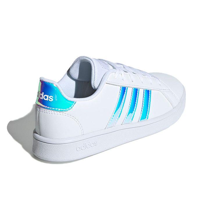 adidas Детские кроссовки Neo Grand Court Leather Дышащие низкие кроссовки Белые Синие FW1274