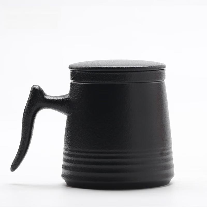 Ceramic Tea Infuser Mug with Wooden Handle
