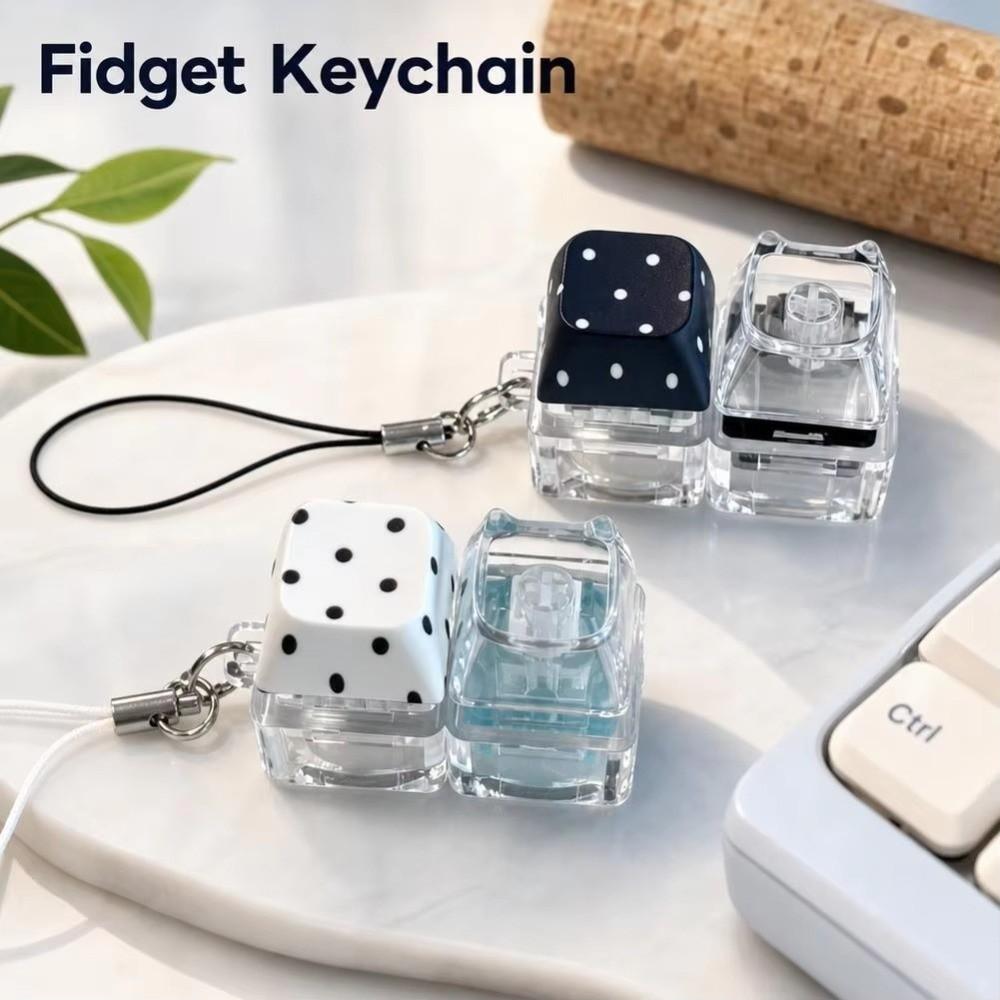 Механическая клавиатура с кнопками Keycaps Брелок Точка Палец Кнопка Нажатие Игрушка Брелок Сувениры на вечеринку